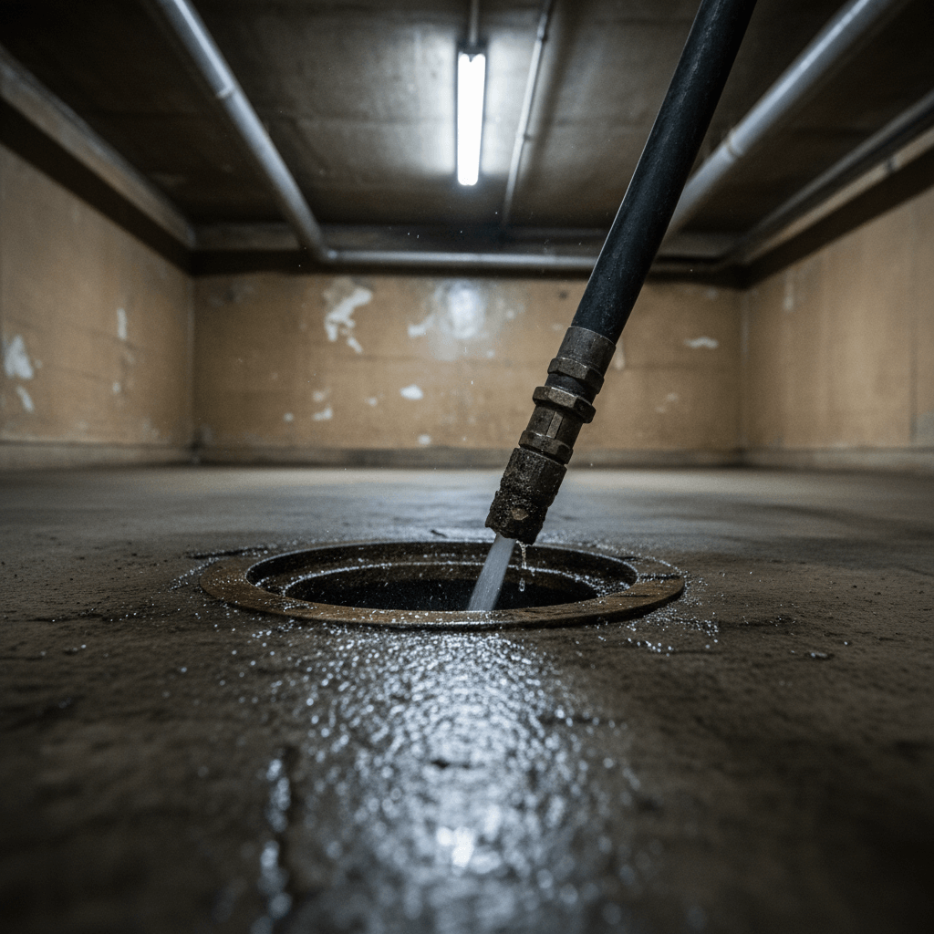 Hochdruckspülung zur Entfernung von Fettablagerungen